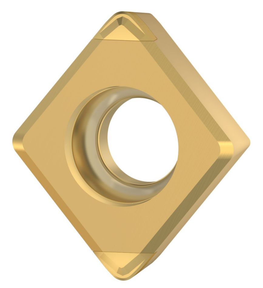 Screw-On • Positive Inserts • CCGT • Wiper with Chipbreaker • Single-Sided Mini Tip