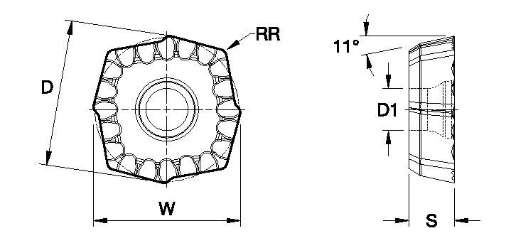 Top Cut 4™ Bohrer • Innere Wendeschneidplatten • Langspanende Werkstoffe V38