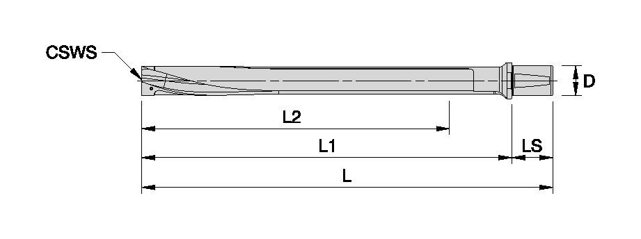 KSEM PLUS™ • Drill Body • 10xD • WD Shank • Metric