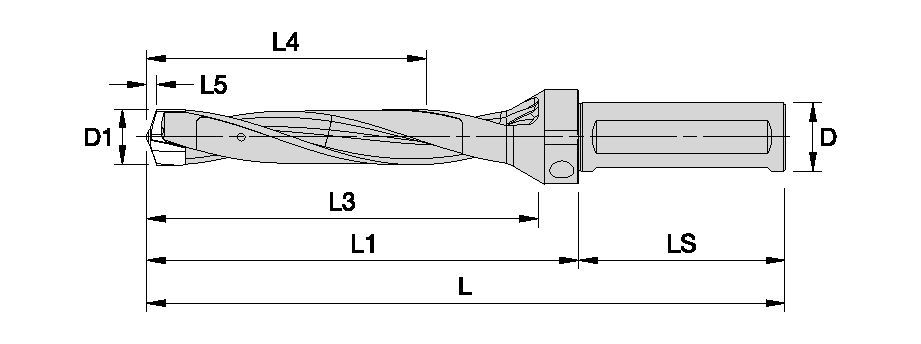 KSEM™ • Drill Body • 5xD • SSF Shank • Inch