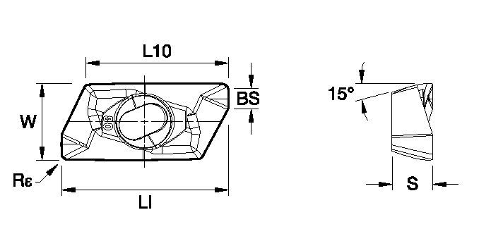 Mill 1-18™ • Carbide Insert • EDCT-GD • Medium Machining