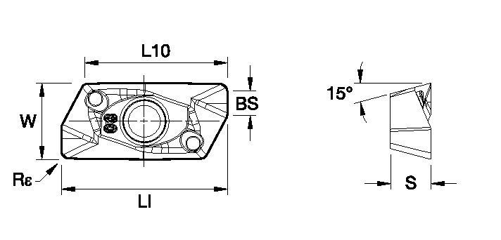 Mill 1-14™ • Carbide Insert • EDCT-LD • Light Machining