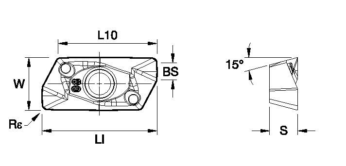 Mill 1-14™ • Carbide Insert • EDCT-E.LDJ • Light Machining of Aluminum