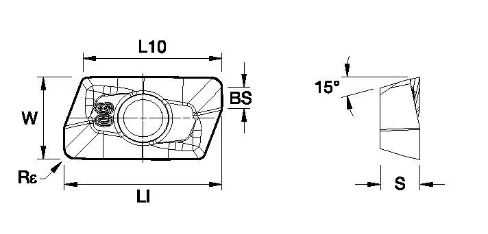 Mill 1-10™ • Carbide Insert • EDCT-ELDJ • Light Machining of Aluminum