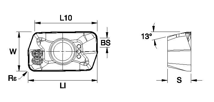 Mill 1-7™ • Carbide Insert • EDPT-GE • Light Machining