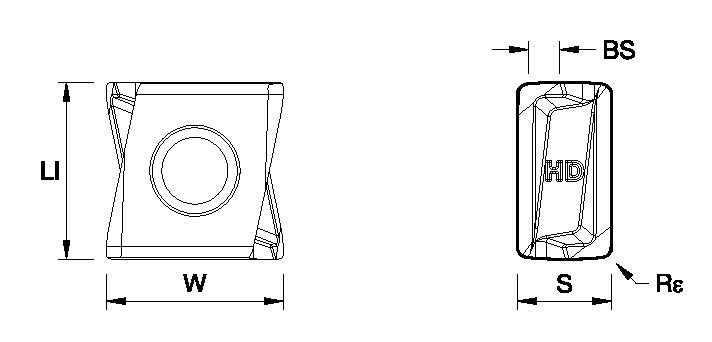 Mill 4-12KT™ • Carbide Insert • LNGQ-HD • Heavy Machining
