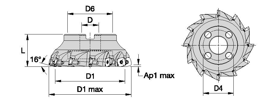 7792VXE16 Shell Mill - Coarse, Medium and Fine Pitch - Inch 5665812 - Kennametal