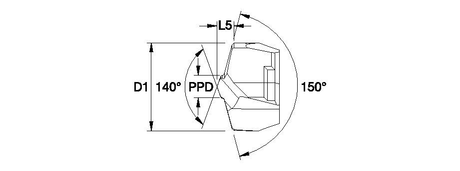 KSEM PLUS™ • Center Insert • HPP Geometry • Steel and Cast Iron • Deephole Drilling 7332115 - Kennametal