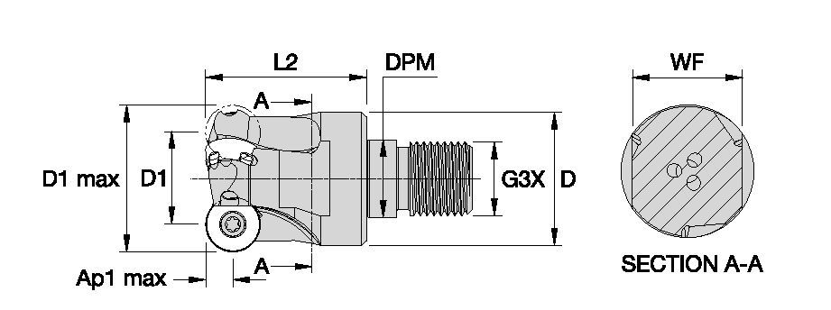 7713VR10 Modular Head Screw-On Medium and Fine Pitch - Metric 5673049 7713VR10SA020Z2R25 - Kennametal.com