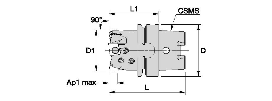 Fix-Perfect 90° Aluminium Shell Mills HSM Line - Metric 1782709 50A03R060S63PBG15S3WHSM - Kennametal.com