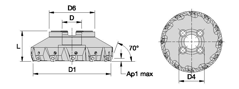 Fix-Perfect™ 70° • Cast Iron Shell Mills • SPHX1205..