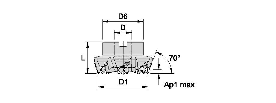 Fix-Perfect™ 70° • Cast Iron Shell Mills • SPHX1205..