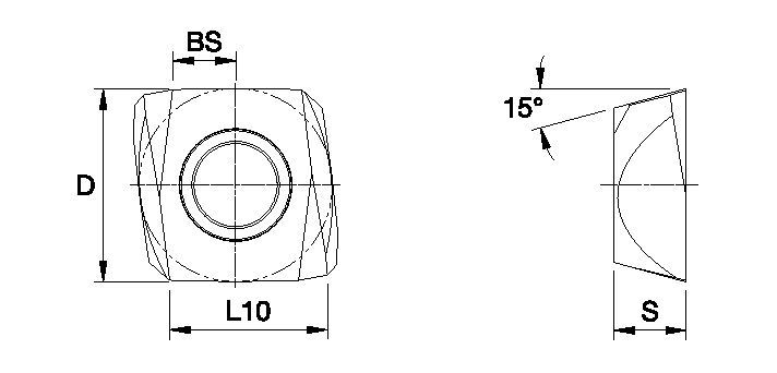 Fix-Perfect™ Cast Iron Finisher • Wiper Carbide Insert • Left Handed • MDHX-ZDFL-GD4W • Fine-Finishing