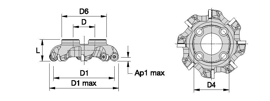 KSRM Daisy IC20 RCGT86 Shell Mills - Inch 5971567 BMD800R8608S250L250HP - Kennametal.com