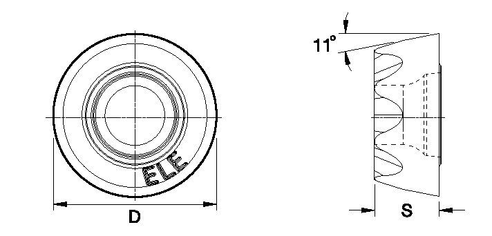 Round Inserts for Daisy KSRM RPET12-LE Ground Inserts 3852235 RPET1204M0ELE - Kennametal.com