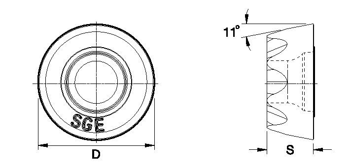 Round Inserts for Daisy KSRM RPET12-GE Ground Inserts 3852233 RPET1204M0SGE - Kennametal.com