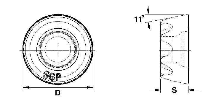 Round Inserts for Daisy KSRM™ - RPPT12-GP - Ground Inserts 3852395 - Kennametal