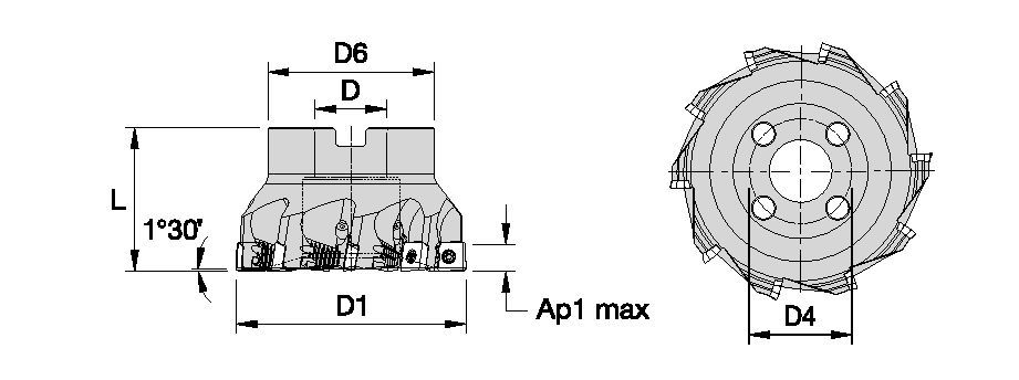 Z Axis Plunge Mill Shell Mills - Inch 3064493 KSSZR300SD430C4A05 - Kennametal.com