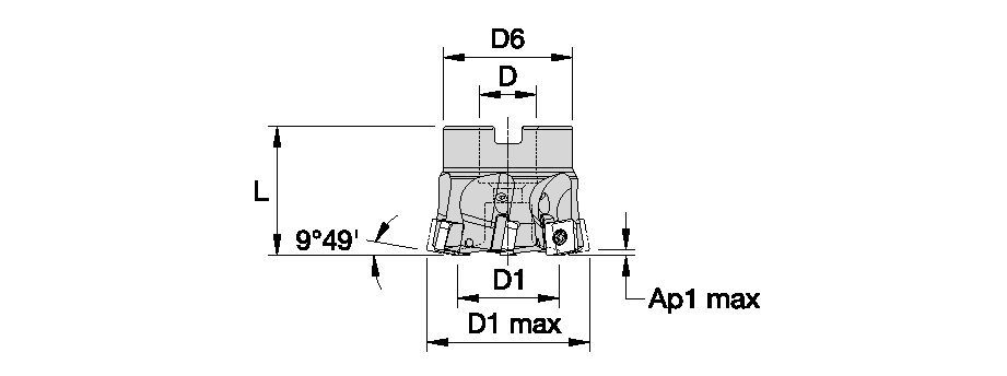 Z Axis Plunge Mill Shell Mills - Metric 3873467 63A06RS90SD12PLHF - Kennametal.com