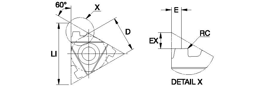 Laydown External Threading Insert • Buttress • Cresting