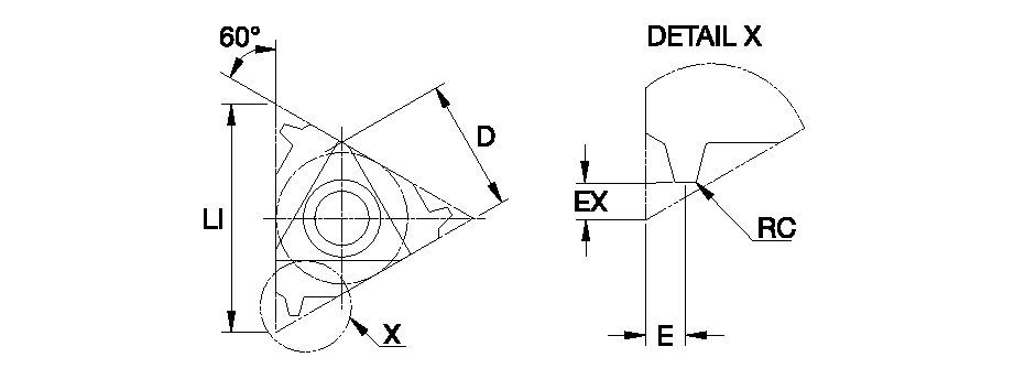 Laydown Internal Threading Insert • Acme