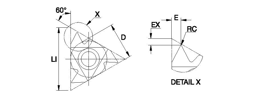 Laydown External Threading Insert • Partial Profile 60°