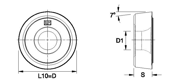 Screw-On RCMT ISO/ANSI Turning Insert 3755762 - Kennametal