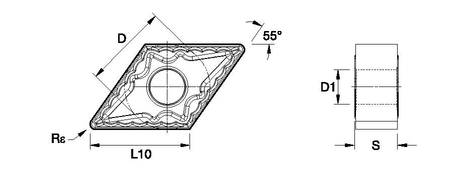 Kenloc™ DNMG ISO/ANSI Turning Insert 6554167 - Kennametal