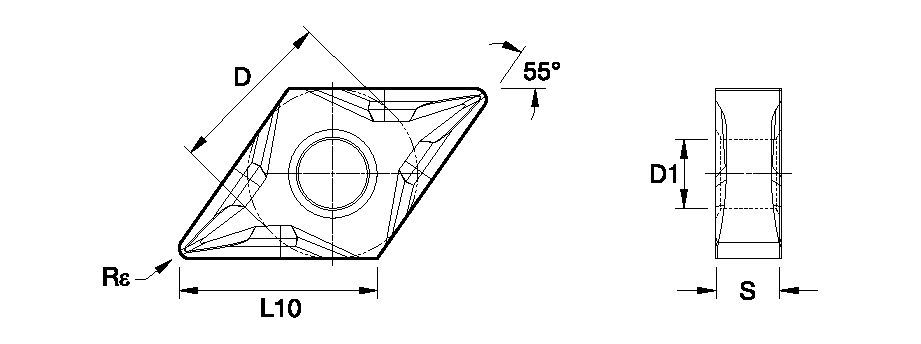 Kenloc™ DNMP ISO/ANSI Turning Insert 3753483 - Kennametal