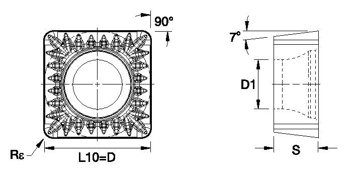 Screw-On SCMT ISO/ANSI Turning Insert 3650831 - Kennametal