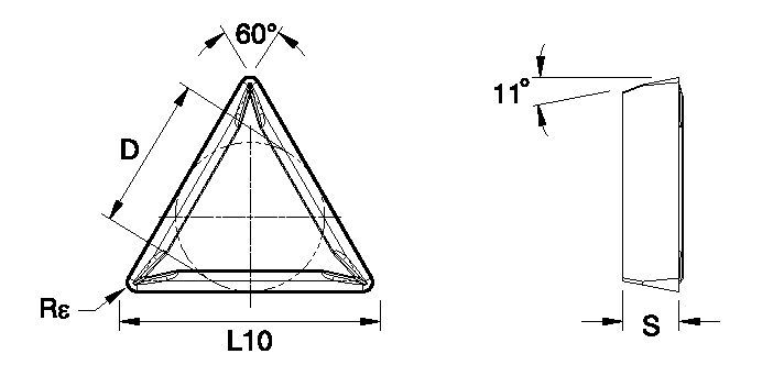 Screw-On TPMR ISO/ANSI Turning Insert 5940092 - Kennametal