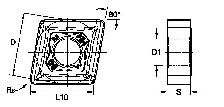 Kenloc™ CNMG ISO/ANSI Turning Insert 3746085 - Kennametal