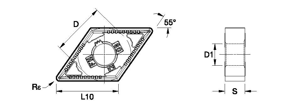 Kenloc™ DNMG ISO/ANSI Turning Insert 1612950 - Kennametal