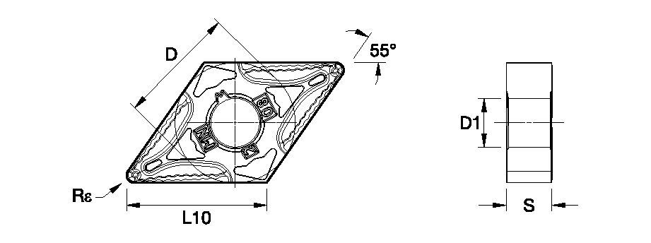 Kenloc™ DNMG ISO/ANSI Turning Insert 3753781 - Kennametal