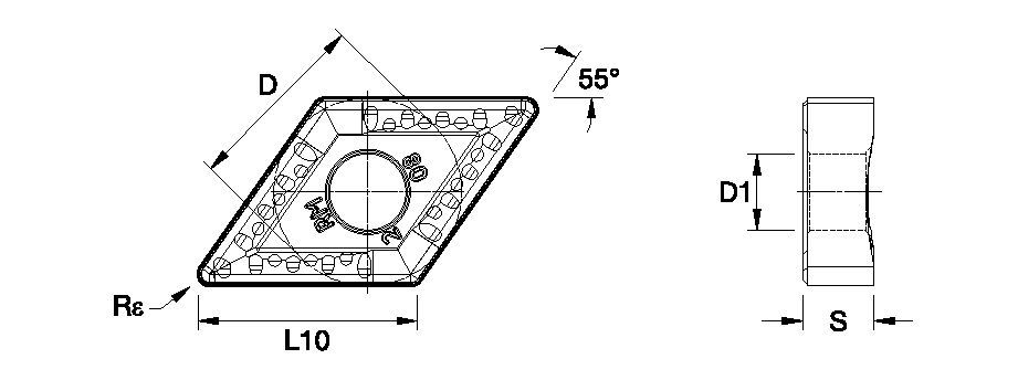 Kenloc™ DNMM ISO/ANSI Turning Insert 3753336 - Kennametal