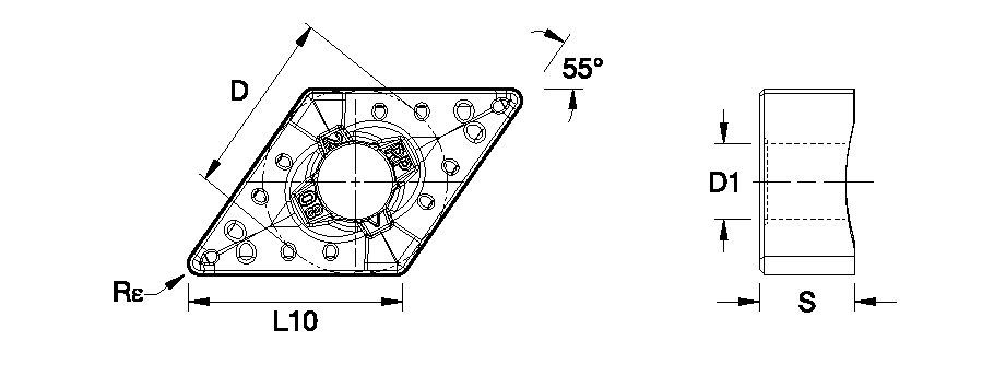 Kenloc™ DNMM ISO/ANSI Turning Insert 3753364 - Kennametal