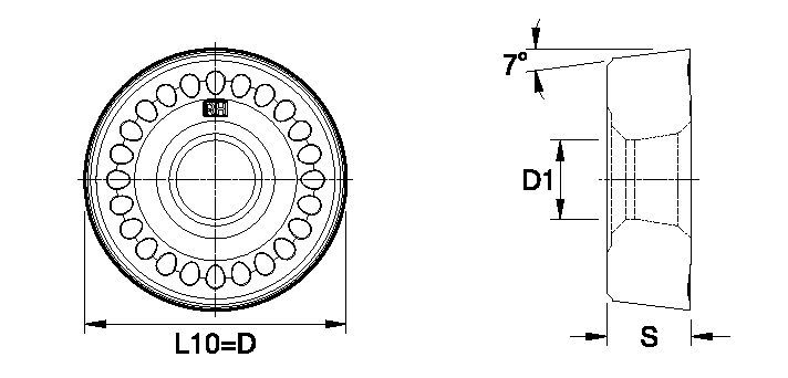Screw-On RCMX ISO/ANSI Turning Insert 3755367 - Kennametal