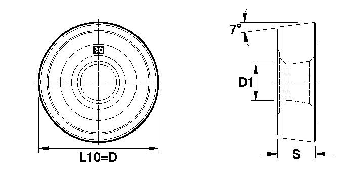 Screw-On RCMX ISO/ANSI Turning Insert 3753810 - Kennametal
