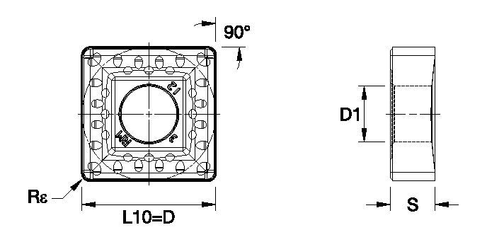 Kenloc™ SNMM ISO/ANSI Turning Insert 3753343 - Kennametal