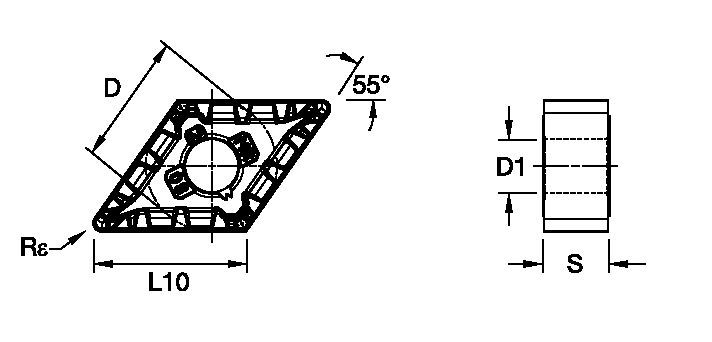 Kenloc™ DNMG ISO/ANSI Turning Insert 5402995 - Kennametal