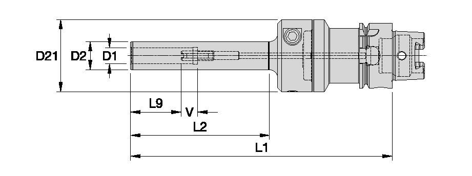 Hydraulic Chucks Slim Line, XS • HSK A