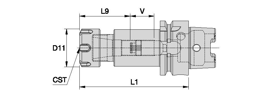 Erikson ER Collet Adapter - HSK50A - 1134534 - HSK50AER32100M - Kennametal.com