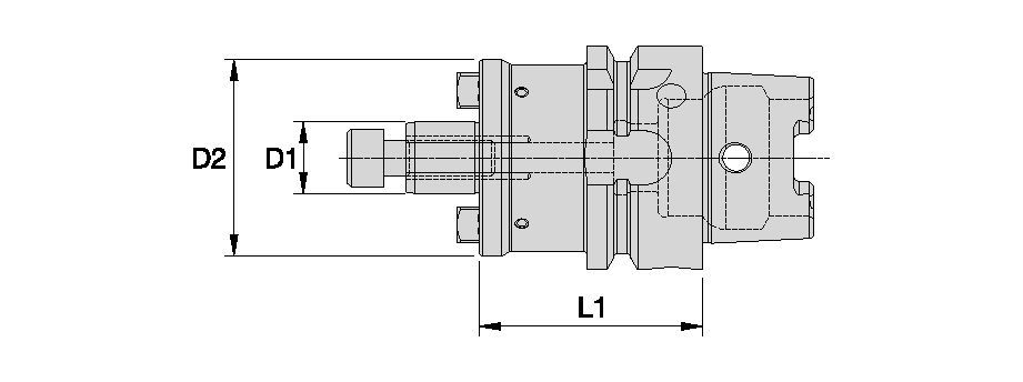 Adaptadores de fresa de plato • HSK100A • Sistema métrico