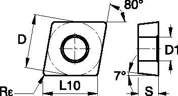 Polycrystalline Diamond Inserts (PCD) • CNGA-FST