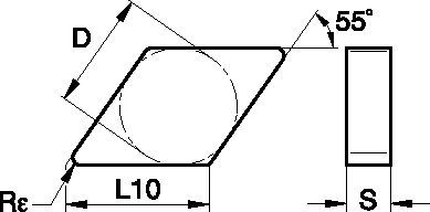 Kendex™ DNGX120712T02020 ISO/ANSI Turning Insert 2952124 - Widia