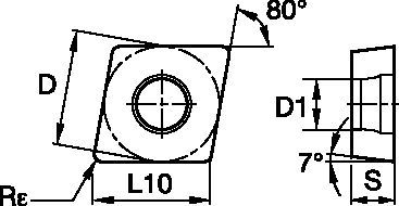 Victory™ CCMT1204041P Insert 4166356 - Widia