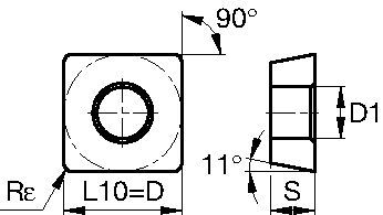 Screw-On SPMT ISO/ANSI Turning Insert 3760334 - Kennametal