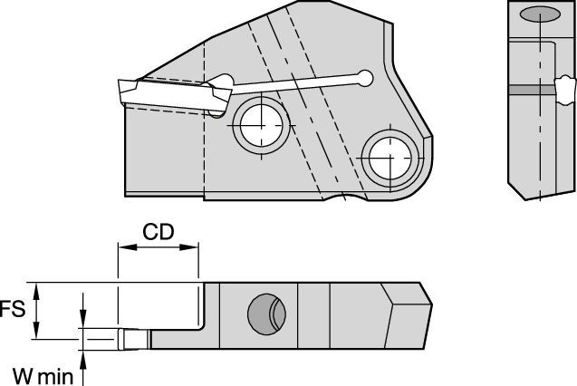 Lame modulari per scanalatura e tornitura A4™ • Scanalatura esterna