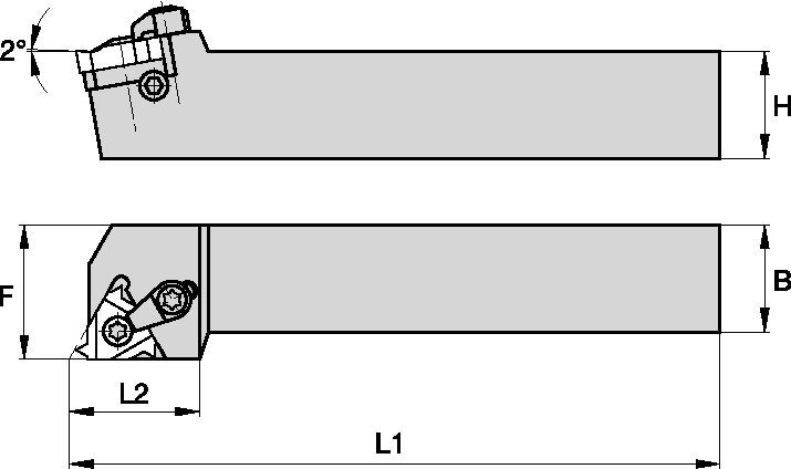 Laydown LSSR164D Toolholder 2968593 - Widia