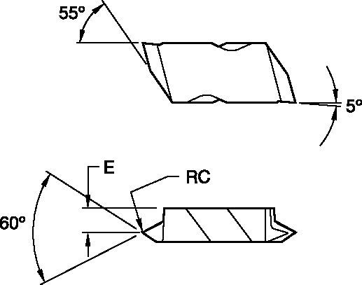 TopThread™ NTK2R Threading Insert 3607836 - Widia